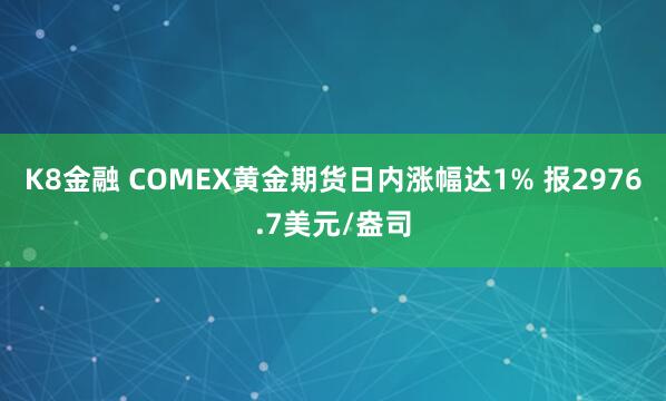 K8金融 COMEX黄金期货日内涨幅达1% 报2976.7美元/盎司